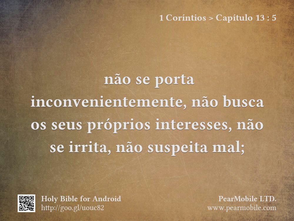 1 Coríntios, Capítulo 13:5